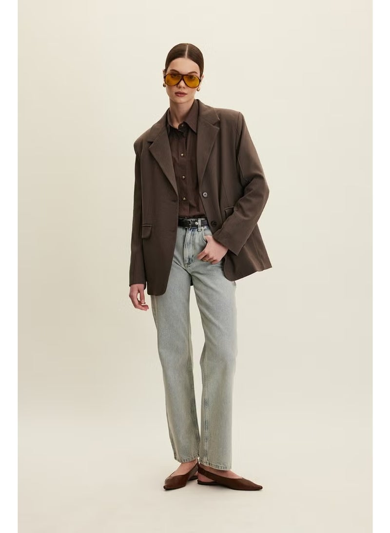Manuka Classic Cut Blazer Jacket Mink - Image 2